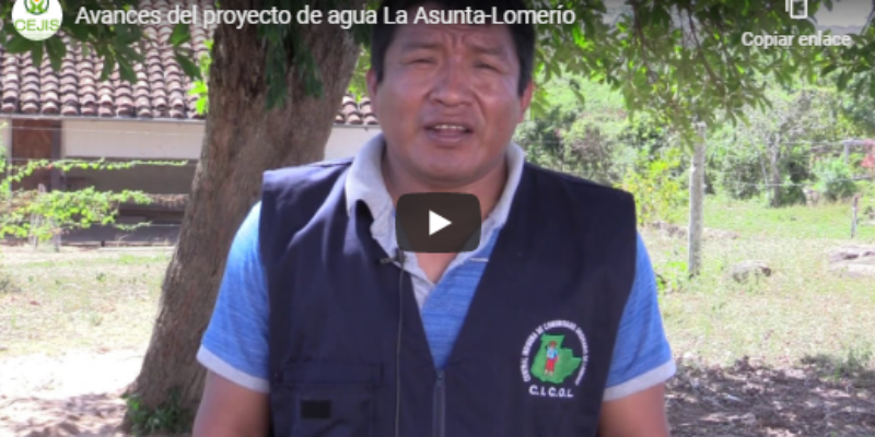 Avances del proyecto de agua potable en La Asunta-Lomerío