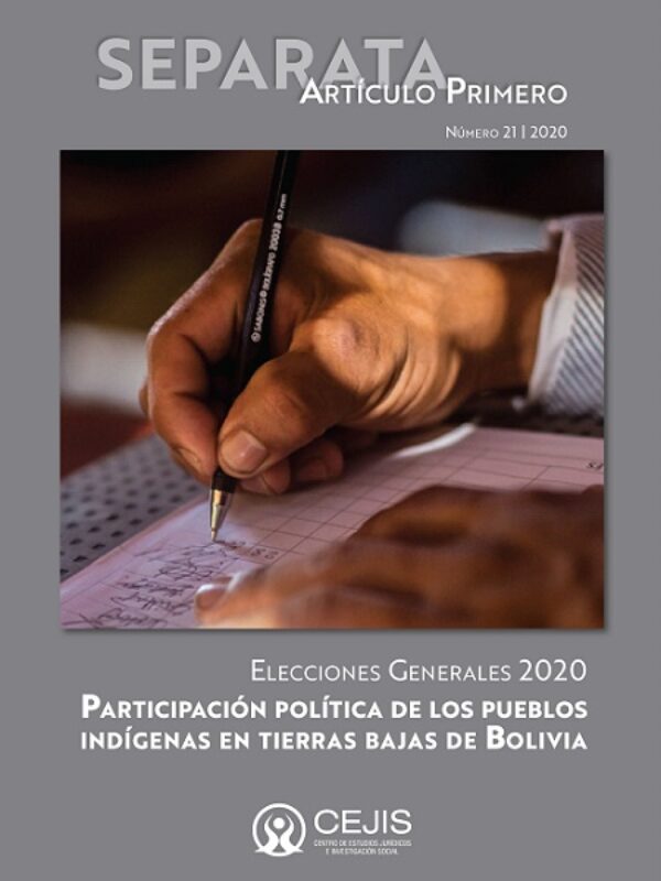 Artículo Primero N° 21: Elecciones Generales 2020, participación política de los pueblos indígenas en tierras bajas de Bolivia