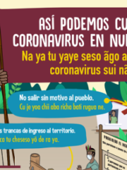 Afiches de prevención y gestión del Covid-19 en el pueblo indígena Yuqui